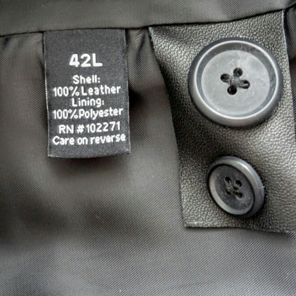 Apt. 9 men's 100% leather black jacket - Picture 6 of 6